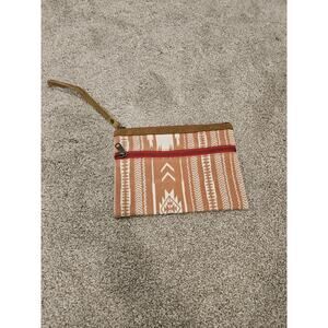 Fair Trade Rover Clutch Purse Aztec Design Red Color